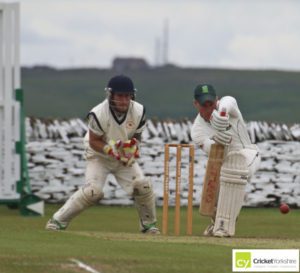 Blackley Cricket Club batsman forward defence