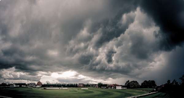 dark clouds at harrogate cricket club